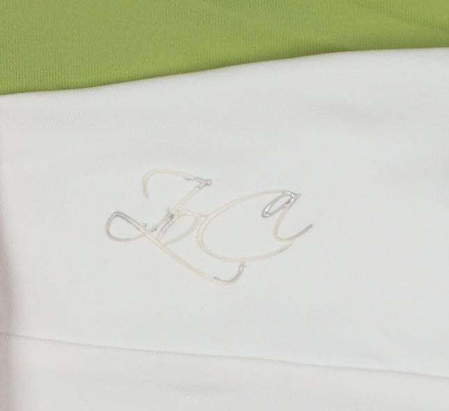 ZCA Women’s Ivory & Green 1/2 Zip Pullover Hoodie XL Polyamide Blend