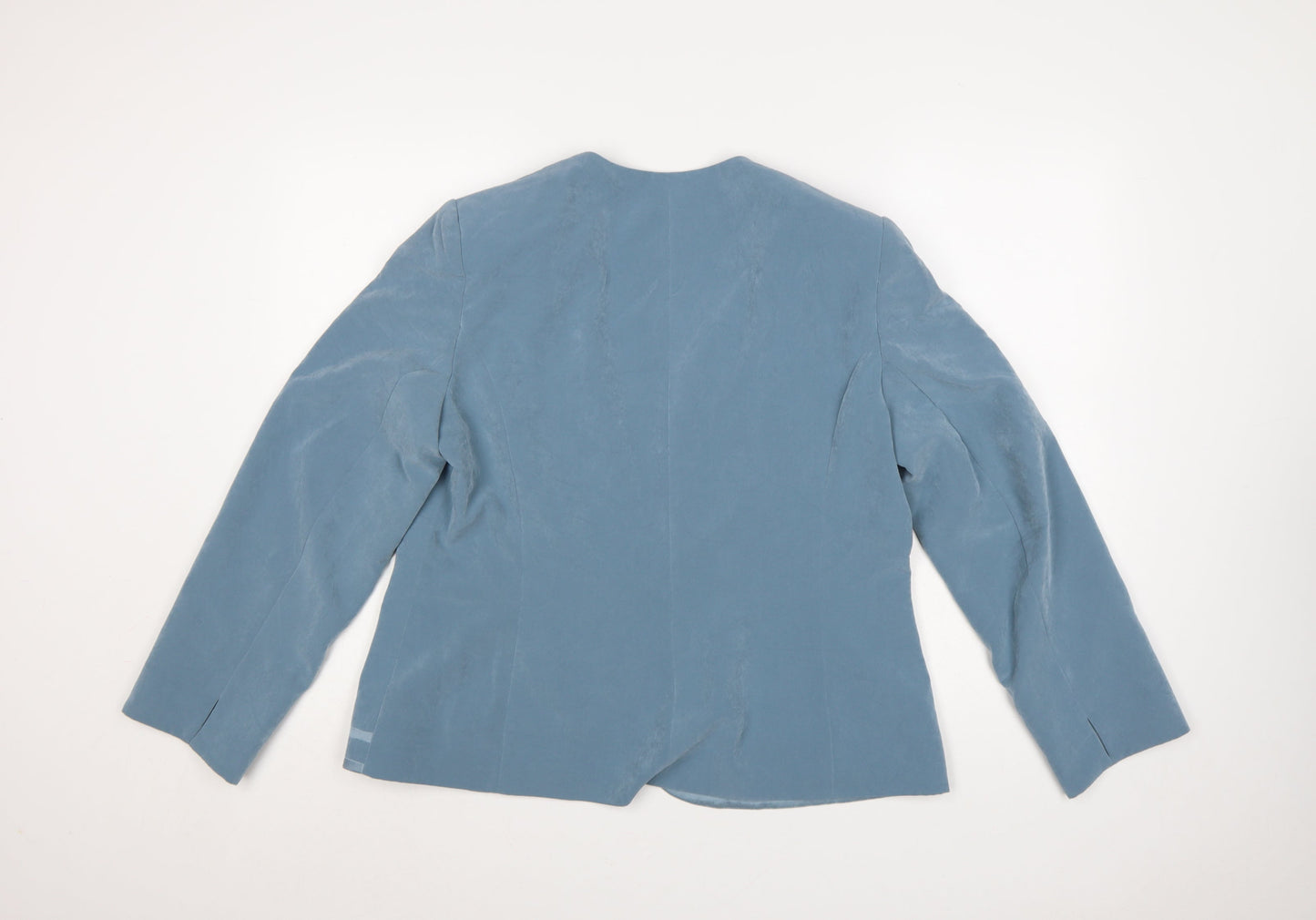 Jacques Vert Women's Blue Size 16 Shawl Lapel Blazer Jacket
