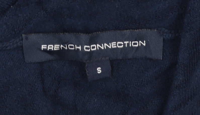 French Connection Women Blue V-Neck Pullover Jumper Size S