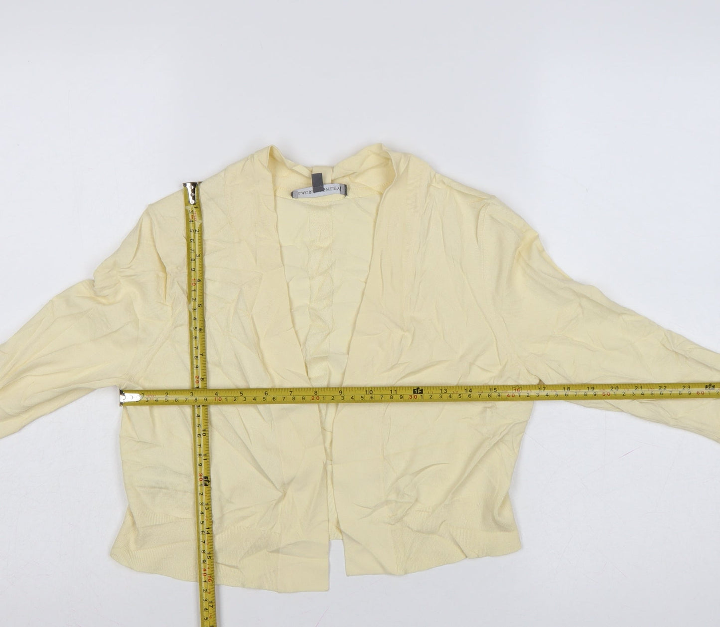 Laura Ashley Women’s Yellow V-Neck Cardigan Size 10