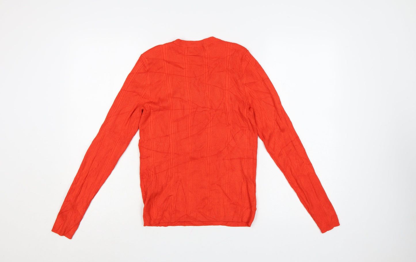 Marks and Spencer Women’s Orange Knit Crew Neck Jumper Size 12