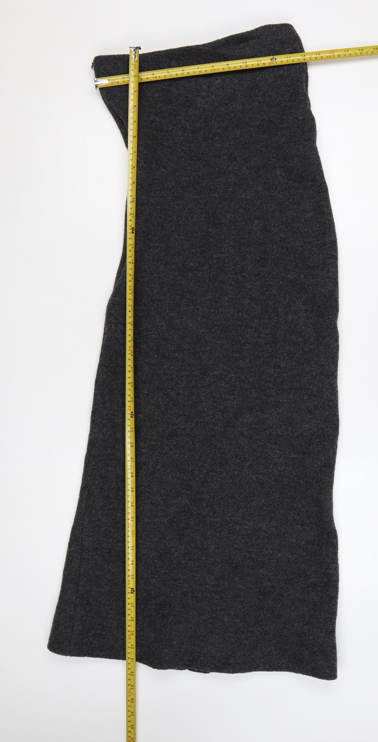 Zara Women Grey Wool Blend Midi Sheath Dress XS Autumn Winter