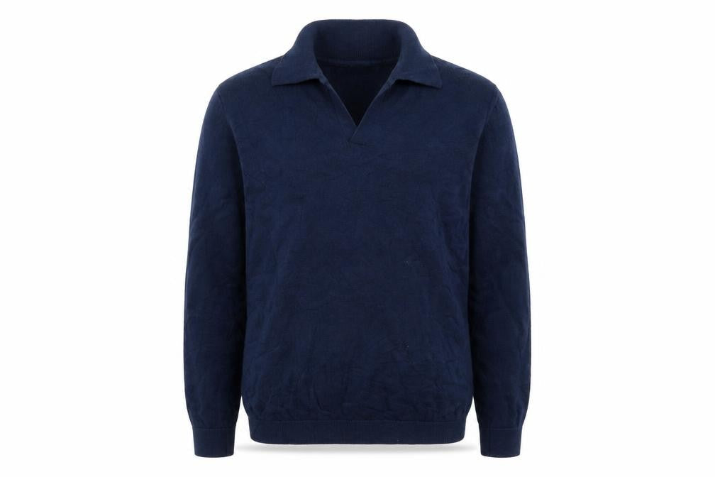 ASOS DESIGN Men’s Blue Cotton Collared Pullover Jumper Size S
