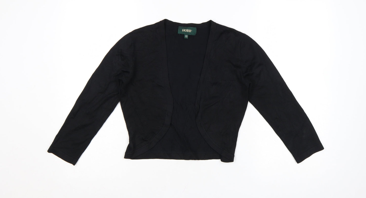 Hobbs Womens Black Silk Blend V-Neck Cardigan Size 10