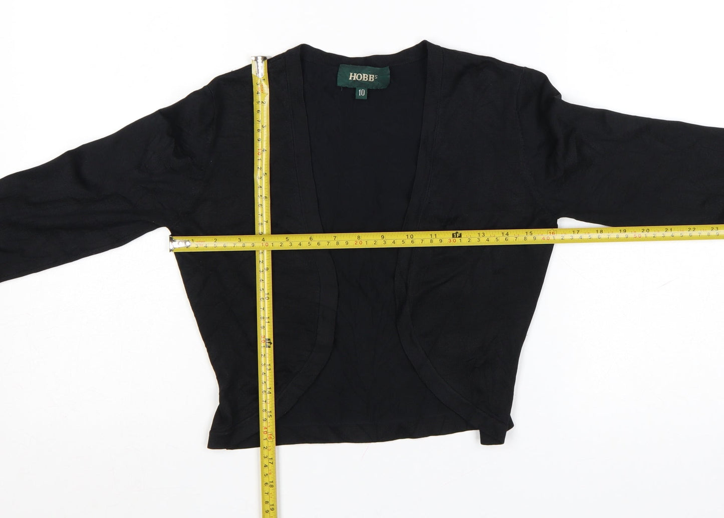 Hobbs Womens Black Silk Blend V-Neck Cardigan Size 10