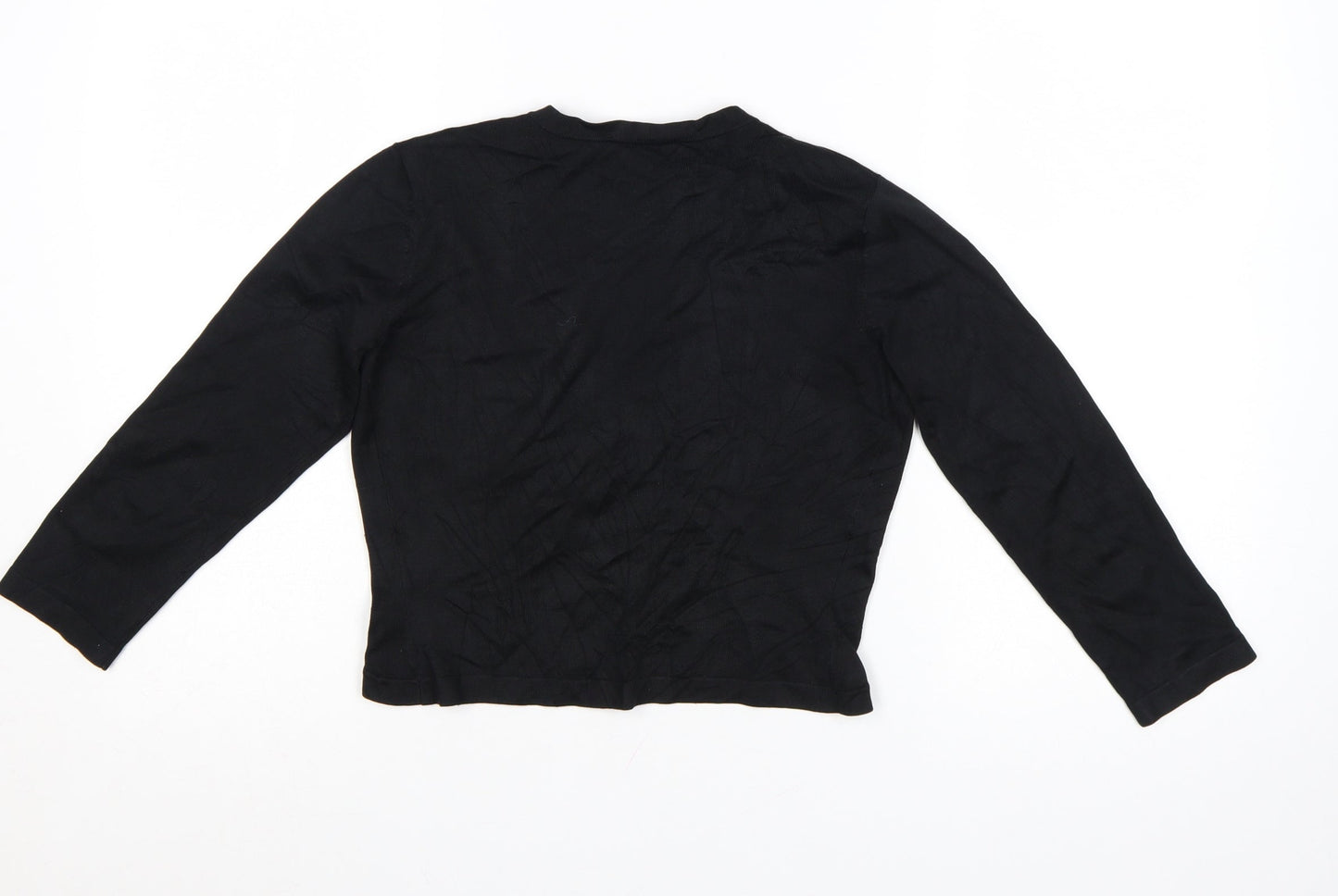 Hobbs Womens Black Silk Blend V-Neck Cardigan Size 10