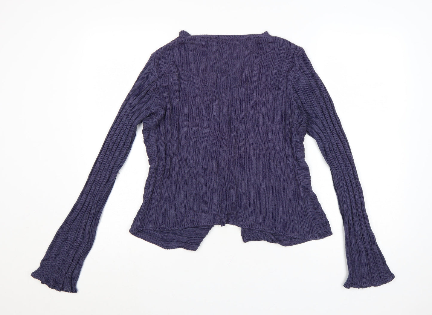 Marks and Spencer Women Purple Knit V-Neck Cardigan M