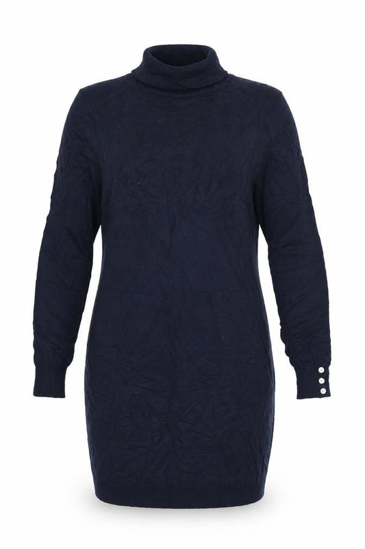 Next Women Black Size 12 Knit Bodycon Roll Neck Long Sleeve Dress
