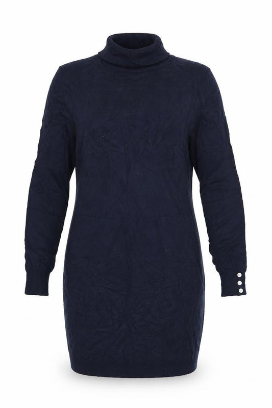 Next Women Black Size 12 Knit Bodycon Roll Neck Long Sleeve Dress