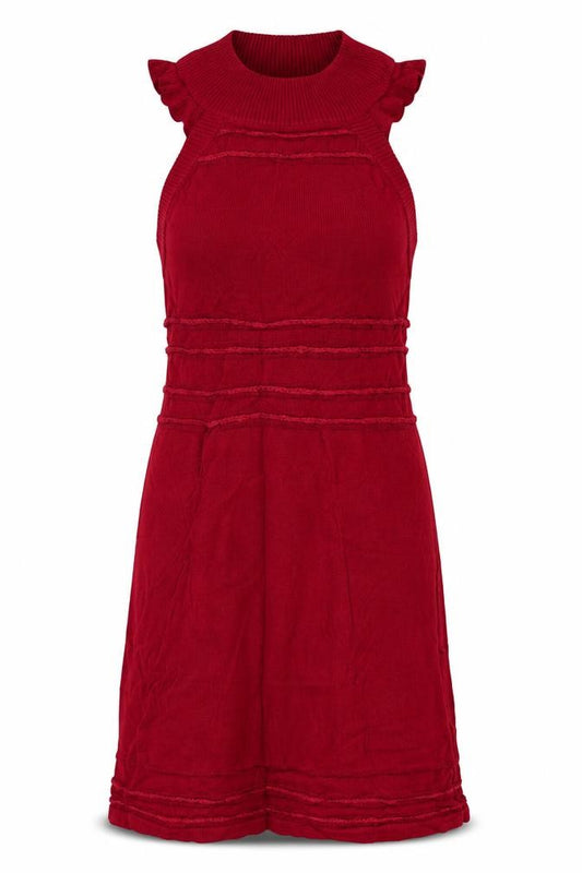 For Love & Lemons Red Knit Bodycon Sleeveless Women's Dress M