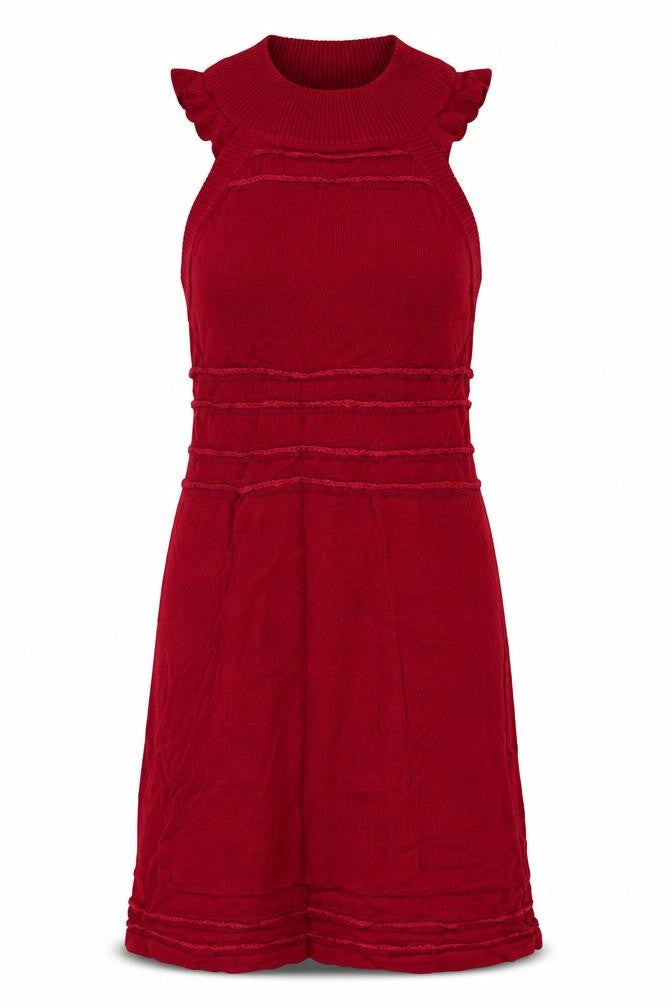 For Love & Lemons Red Knit Bodycon Sleeveless Women's Dress M