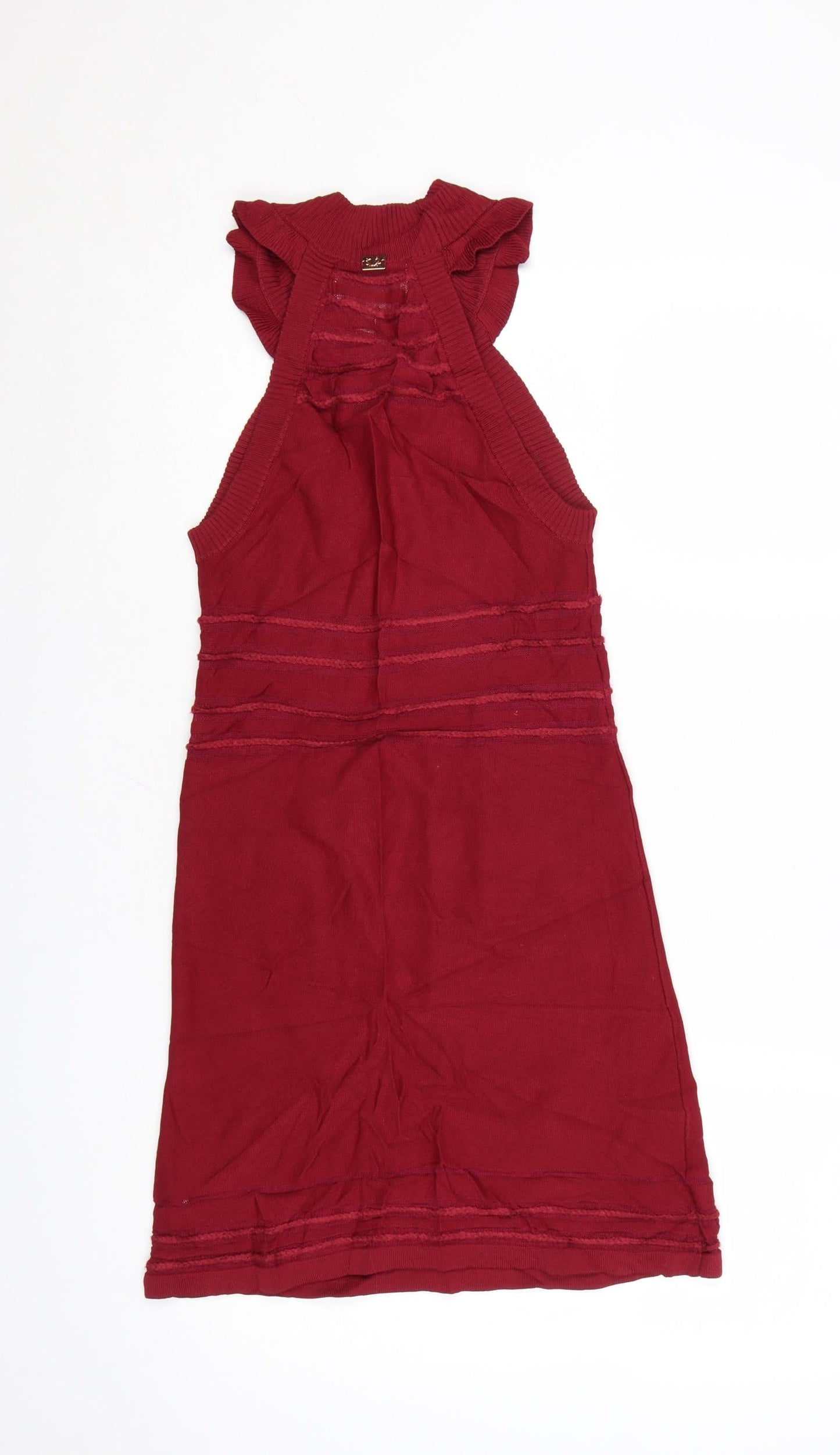 For Love & Lemons Red Knit Bodycon Sleeveless Women's Dress M