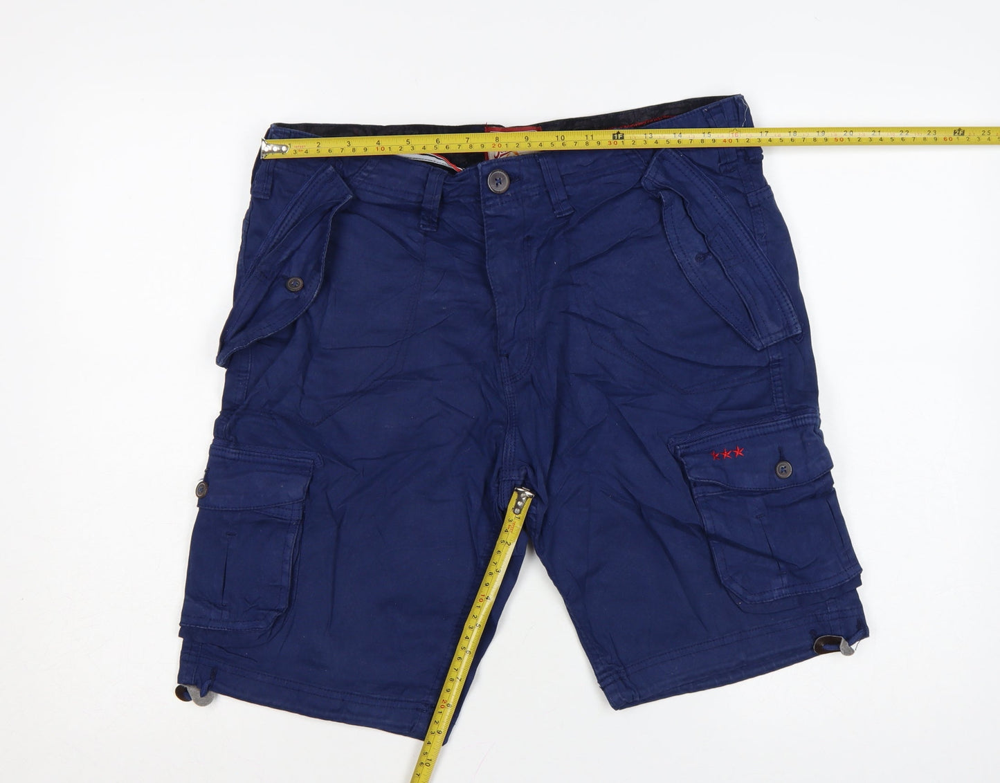 Joe Browns Men's Blue 32R Cargo Shorts Cotton Casual Pockets
