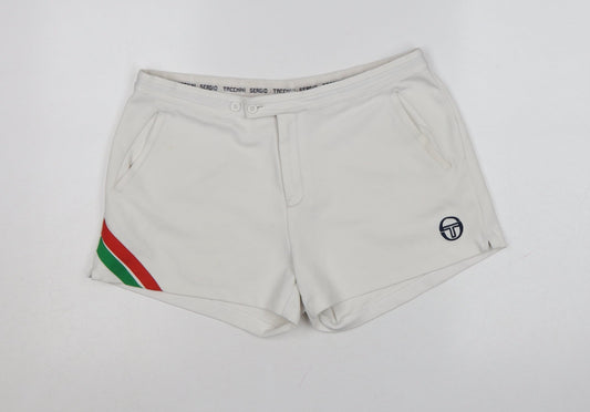 Sergio Tacchini Women's White XL Sports Tennis Shorts