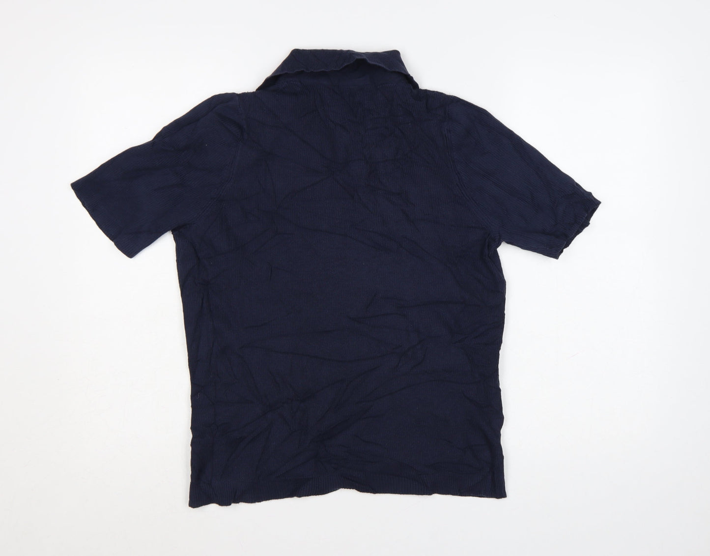 Marks and Spencer Women's Blue Collared Polo Top Size L