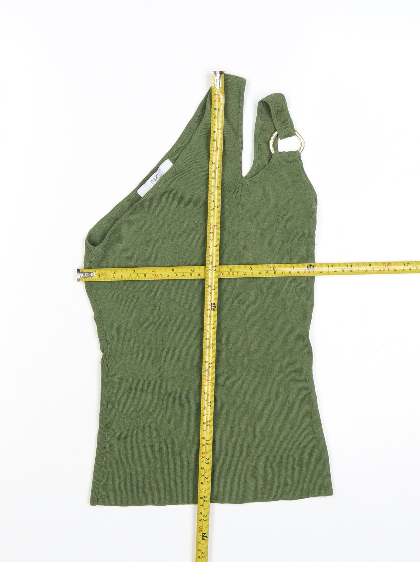 Next Women’s Green One Shoulder Knit Tank Top XS