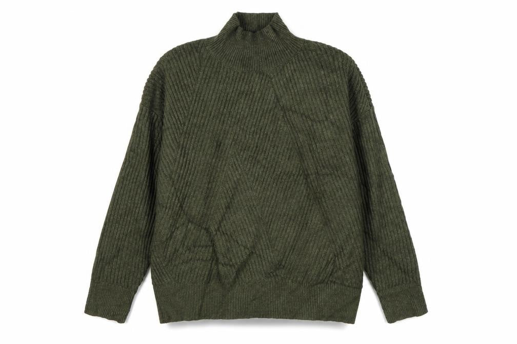 Next Women’s Green Mock Neck Ribbed Knit Jumper S