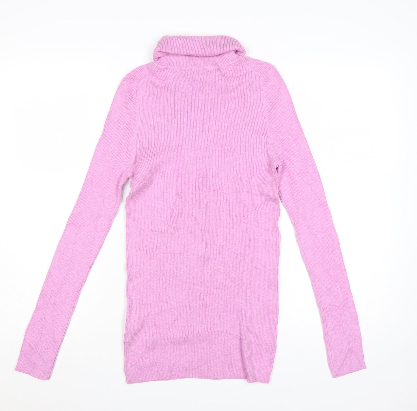 Gap Women’s Pink Roll Neck Cotton Knit Jumper Size M