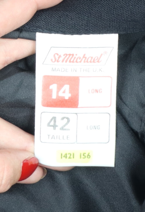 Marks and Spencer Women’s Black Pleated Long Skirt Size 14