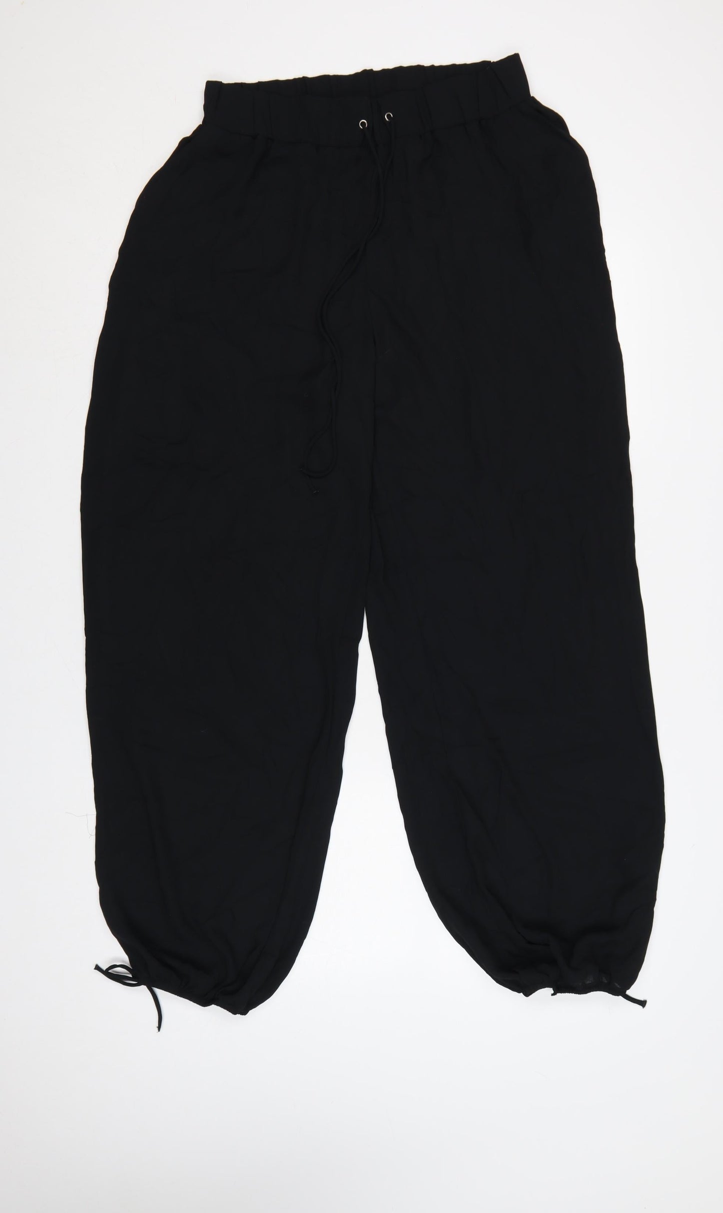 Marks and Spencer Womens Black Size 14 Relaxed Fit Jogger Trousers