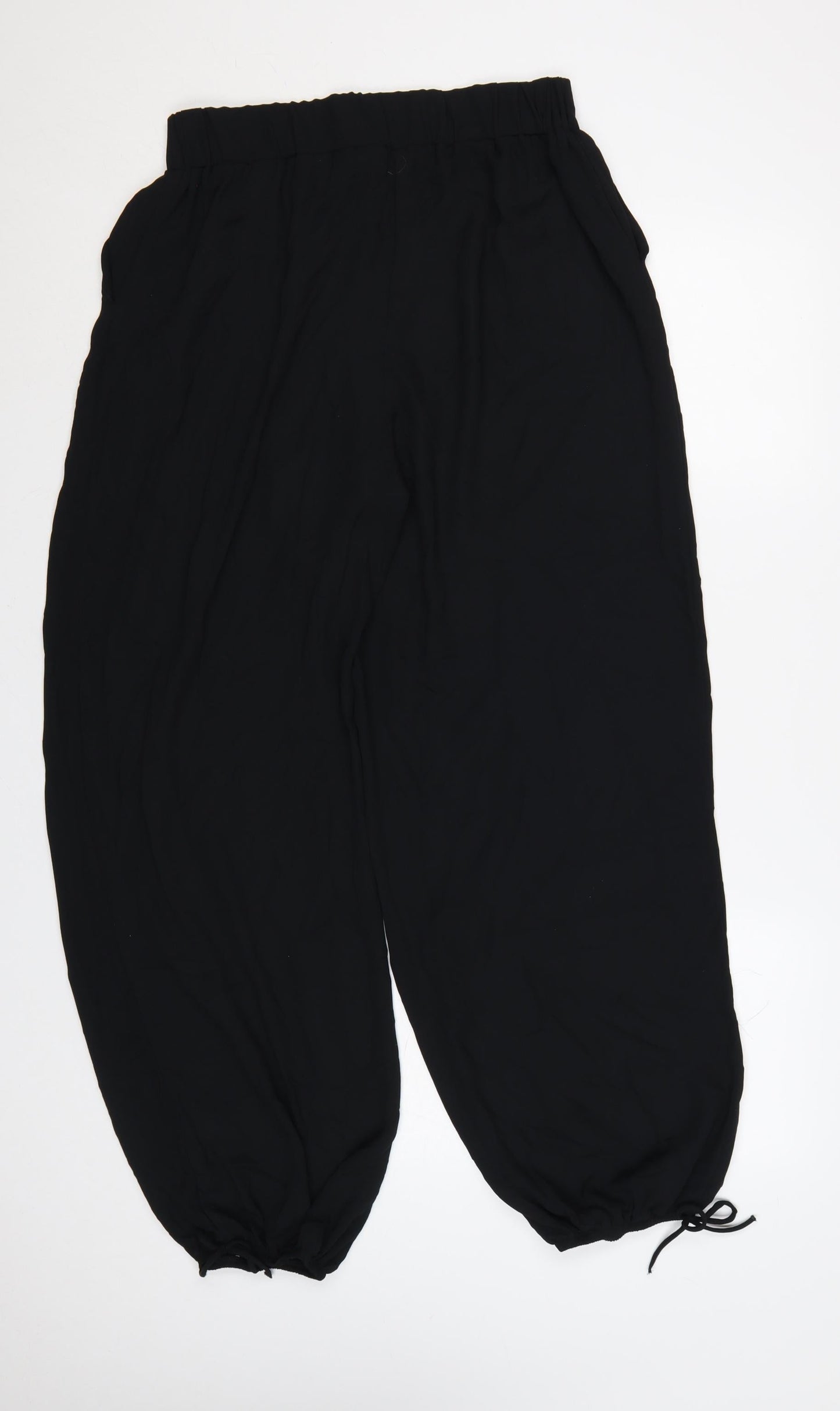 Marks and Spencer Womens Black Size 14 Relaxed Fit Jogger Trousers
