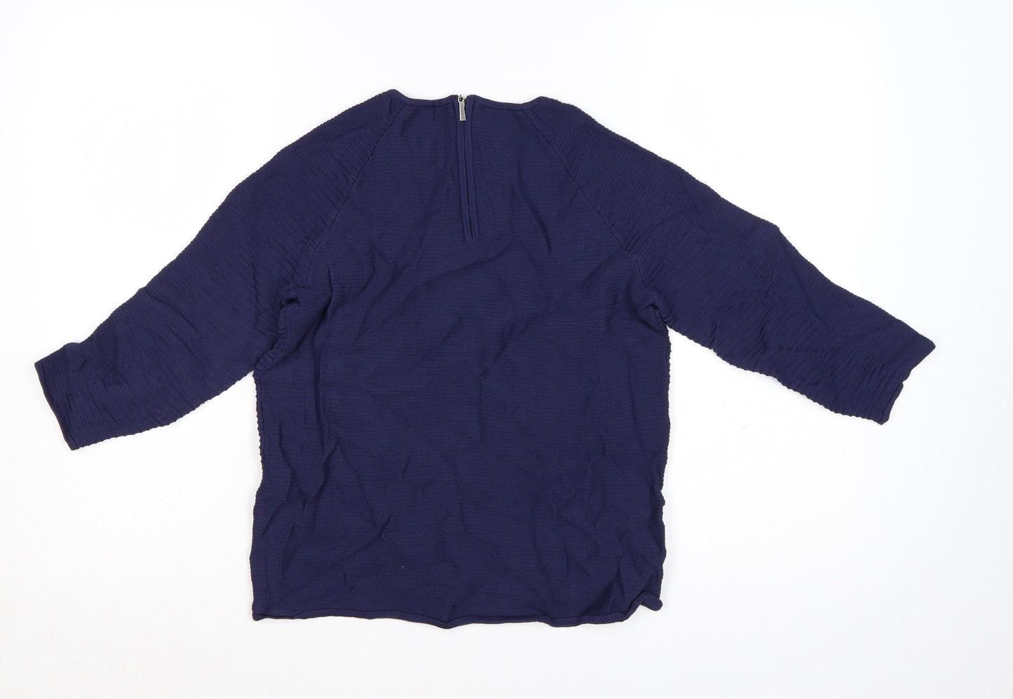 Autograph Women’s Blue 3/4 Sleeve Crew Neck Pullover Jumper Size 8