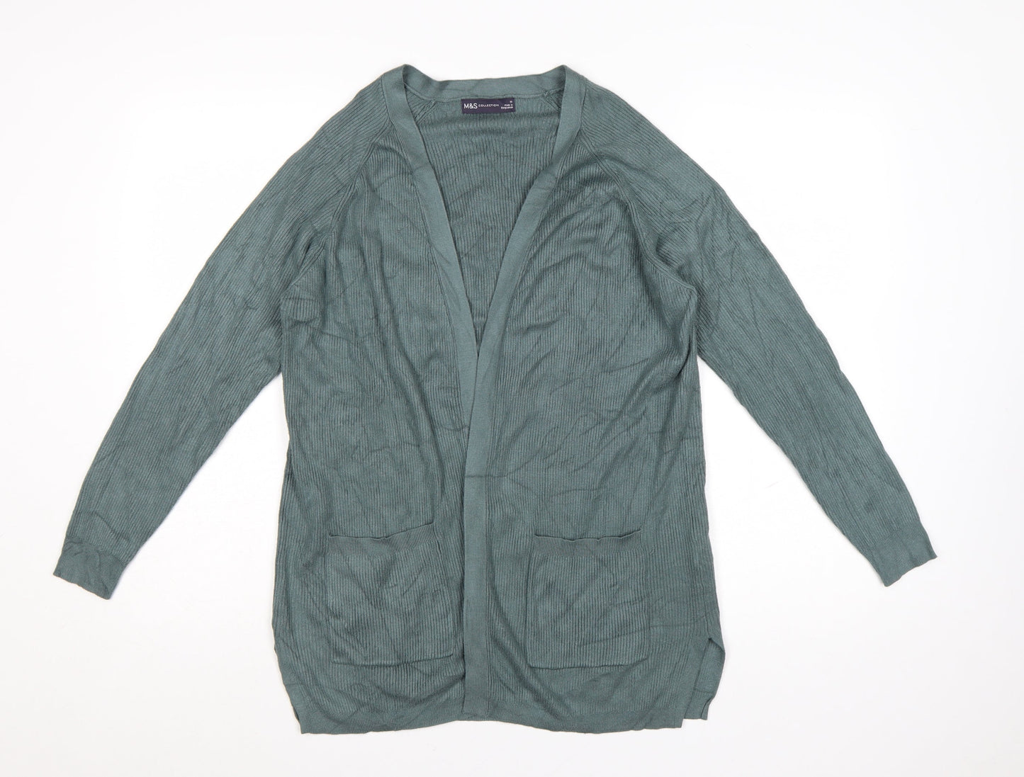 Marks and Spencer Women’s Green Medium Lightweight Open Knit Cardigan
