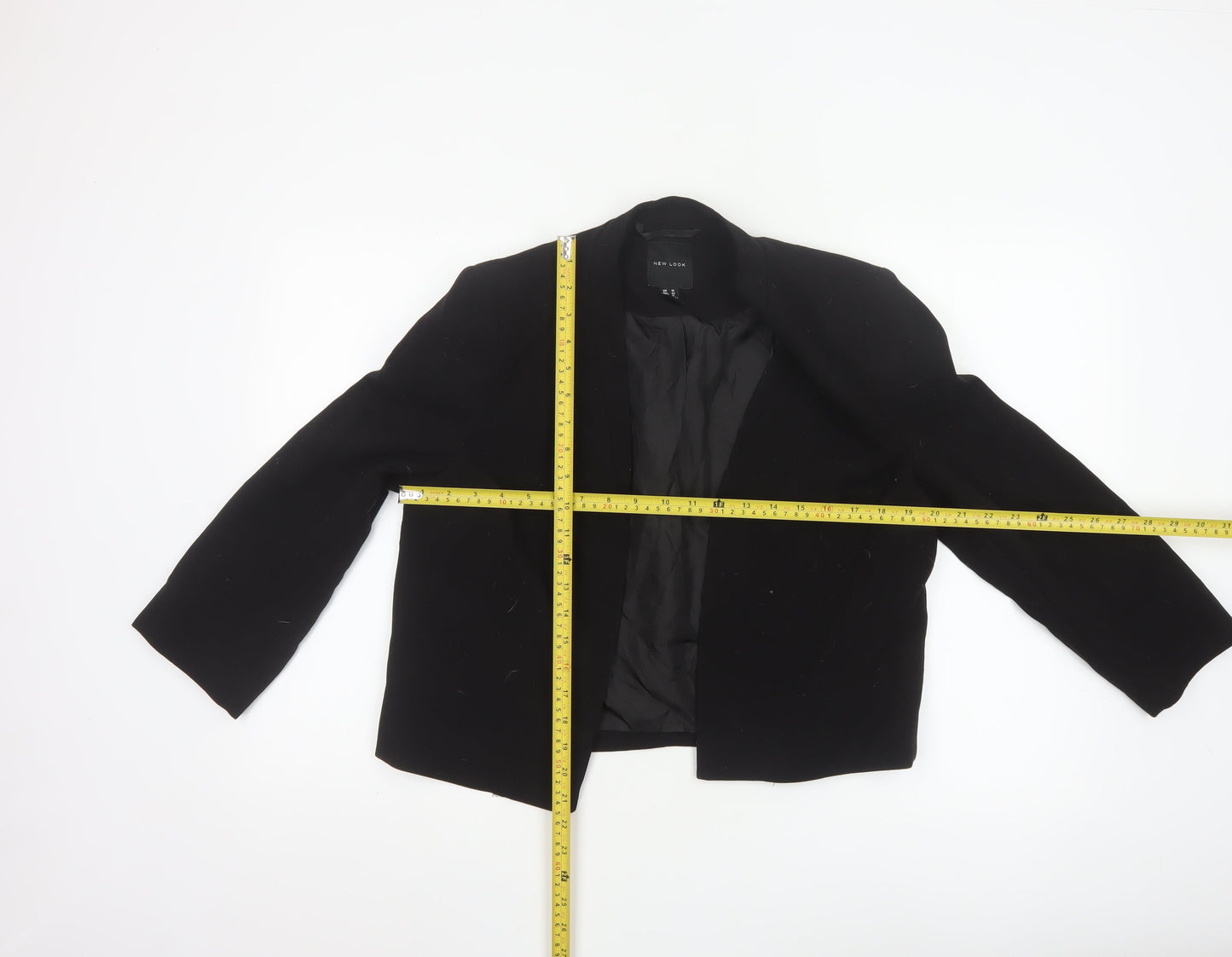 New Look Women's Black Suit Jacket Size 14 Classic Fit Blazer