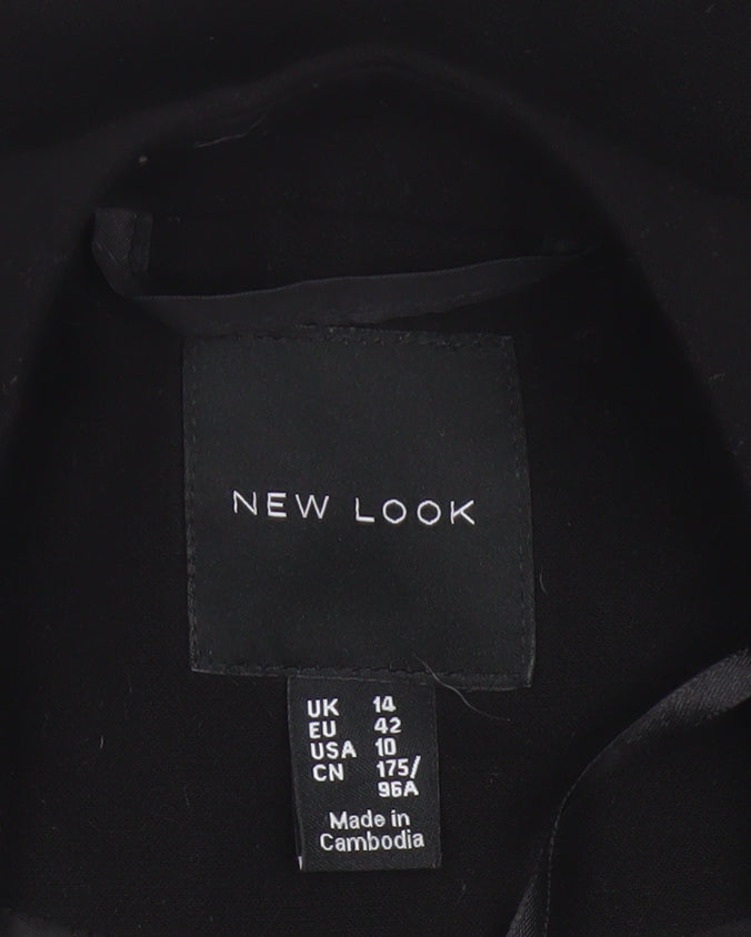New Look Women's Black Suit Jacket Size 14 Classic Fit Blazer