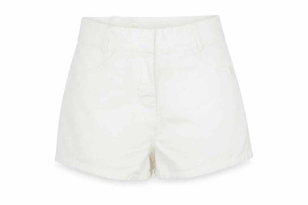 Marks & Spencer Women's White Chino Lace-Up Shorts Size S