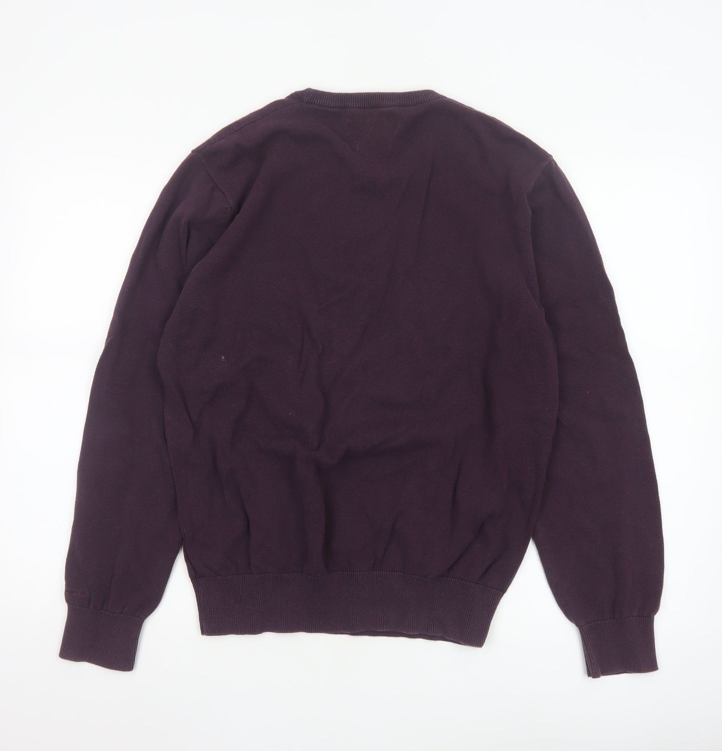 Ben Sherman Men's Purple Cotton Crew Neck Jumper XL