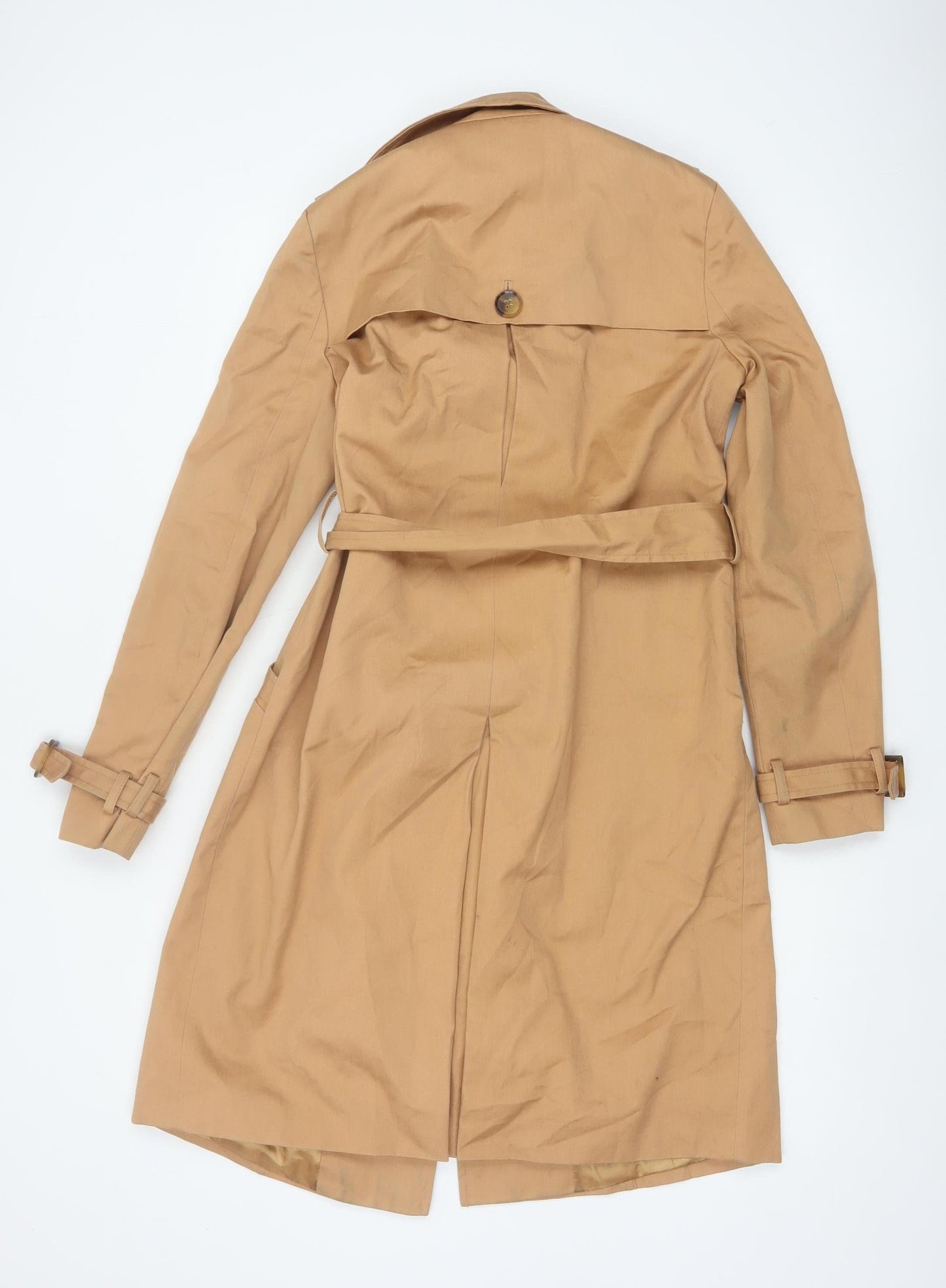 ASOS Women’s Beige Trench Coat Size 8 Belted Classic Mid-Length