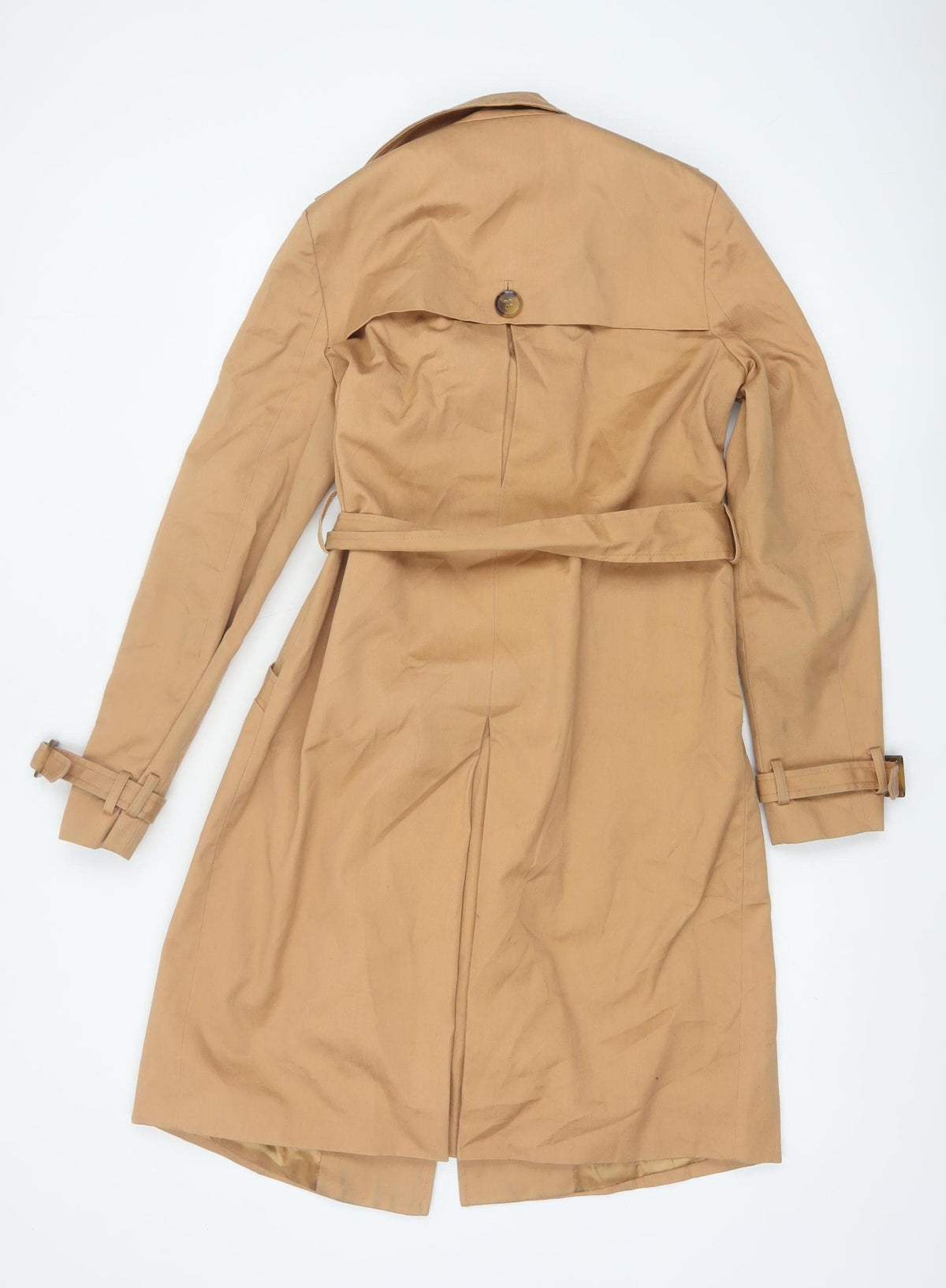 ASOS Women’s Beige Trench Coat Size 8 Belted Classic Mid-Length