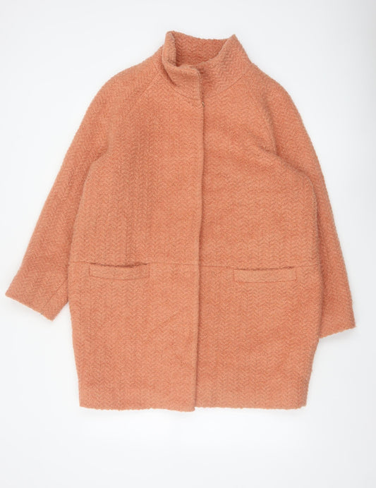 Marks and Spencer Women’s Orange Wool Blend Mid-Length Coat Size 16