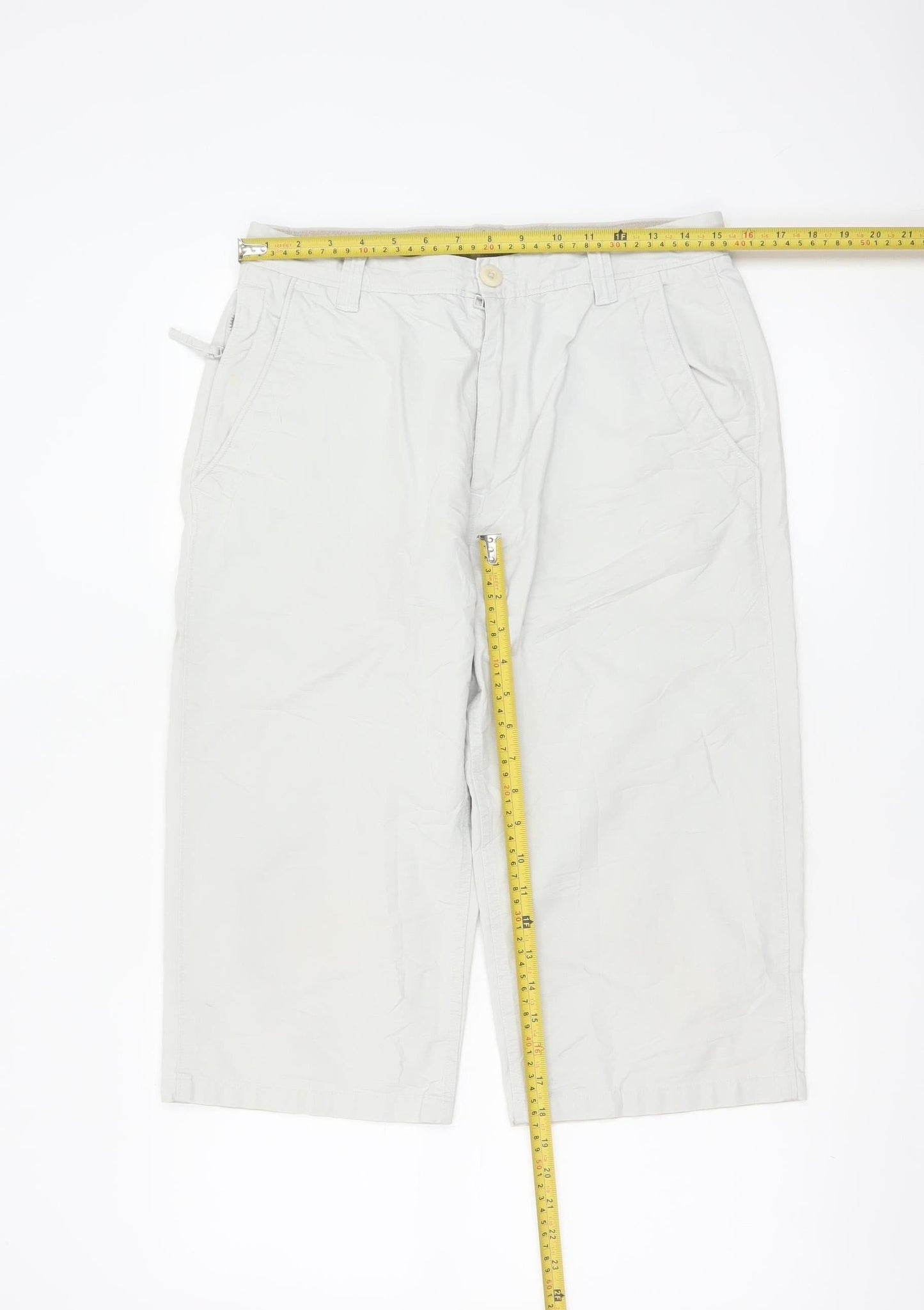 Marks and Spencer Men’s White Chino Shorts 32in M Casual Cotton
