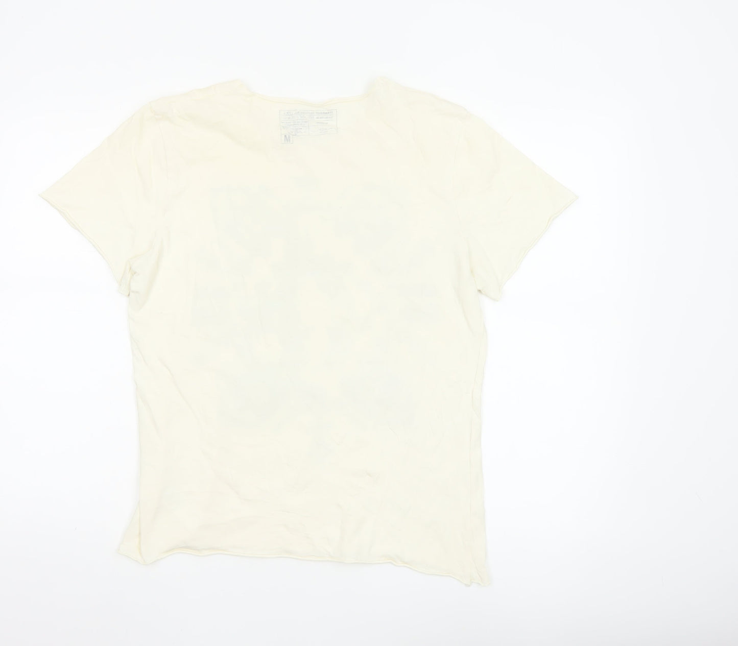 New Look Women's Ivory Geometric Aztec Print Cotton T-Shirt M
