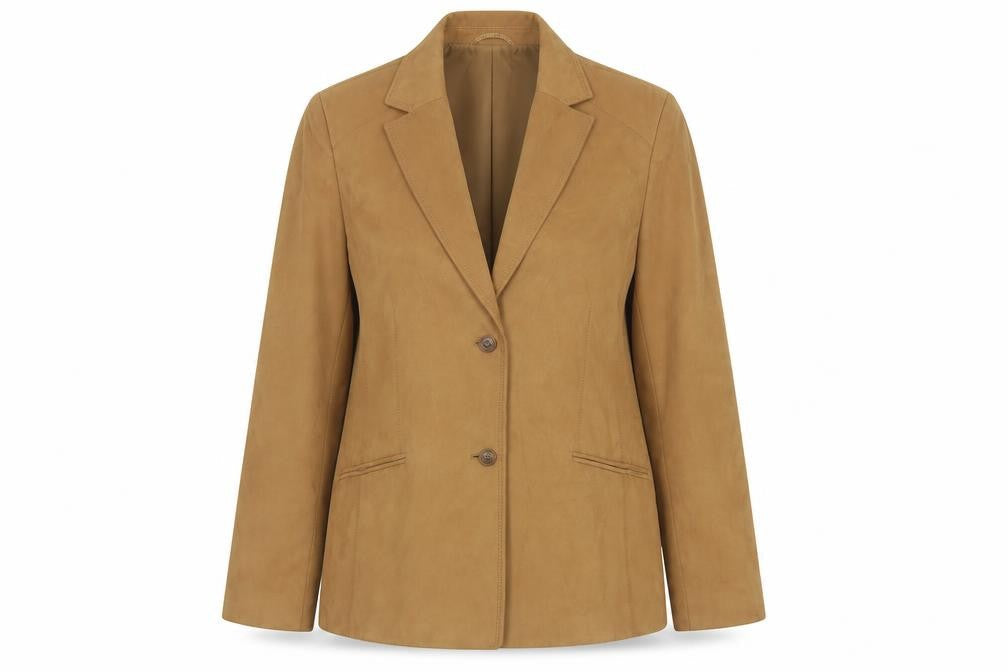 Gelco Women Brown Size 14 Single Breasted Blazer Jacket Polyester