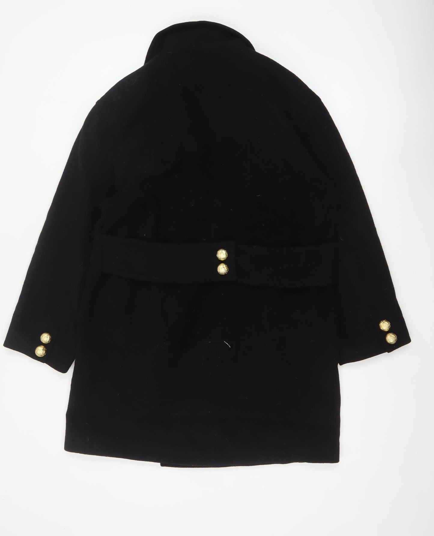 Precis Womens Black Wool Cashmere Pea Coat Size 10