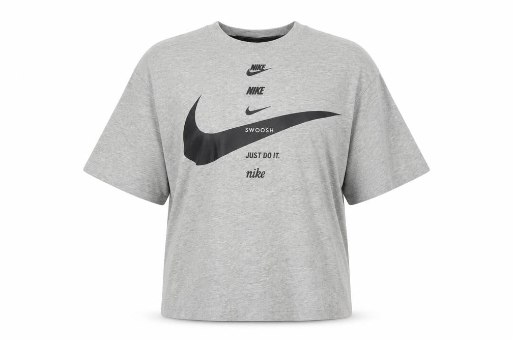 Nike Women’s Grey XS Relaxed Fit Cotton Sports T-Shirt