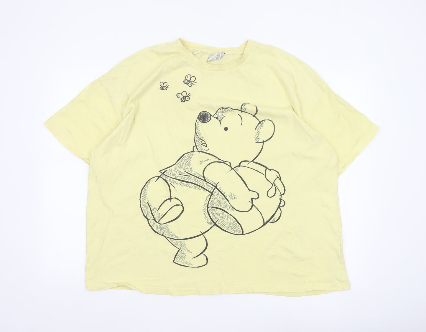 Primark Disney Winnie the Pooh Women’s Yellow XL Relaxed Fit T-Shirt