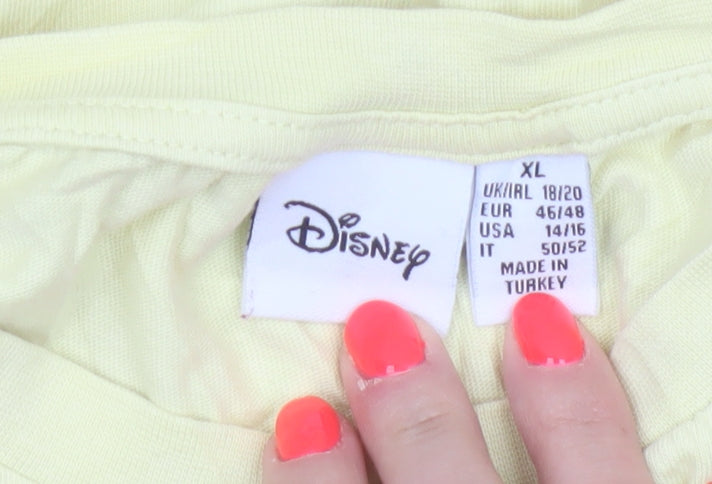 Primark Disney Winnie the Pooh Women’s Yellow XL Relaxed Fit T-Shirt