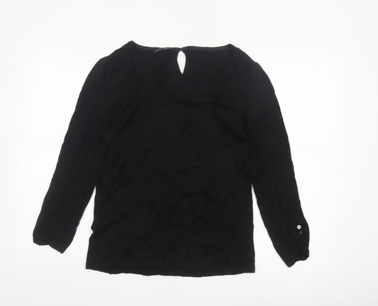 Laura Ashley Women's Black Viscose Knit Pullover Jumper UK 12