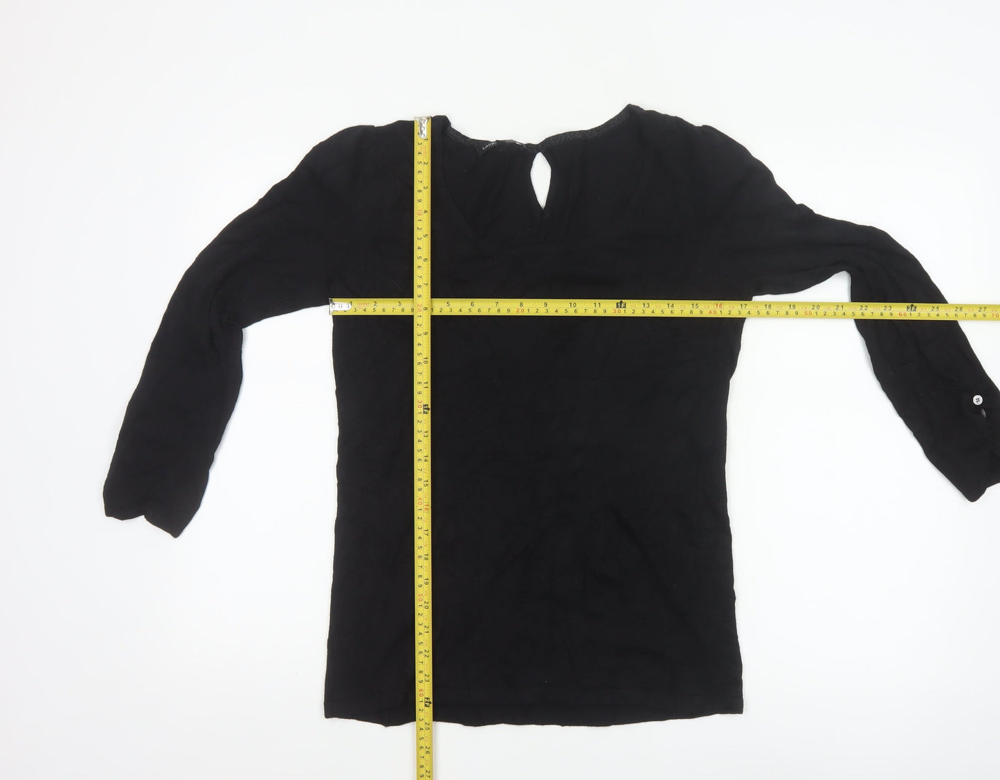 Laura Ashley Women's Black Viscose Knit Pullover Jumper UK 12
