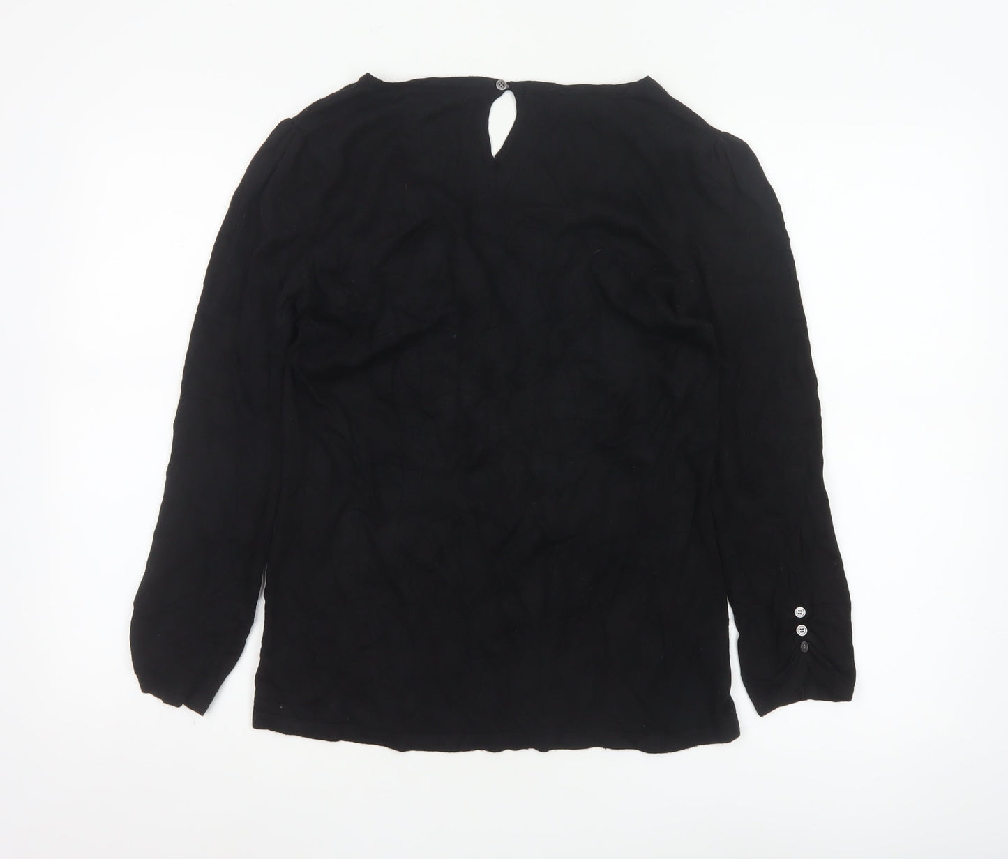 Laura Ashley Women's Black Viscose Knit Pullover Jumper UK 12