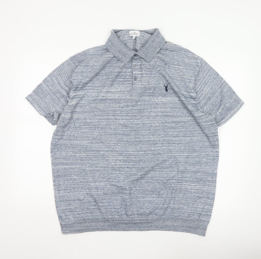 Next Men Blue 3XL Short Sleeve Polo Shirt Cotton Blend Classic Fit