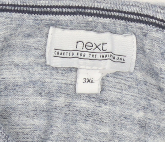 Next Men Blue 3XL Short Sleeve Polo Shirt Cotton Blend Classic Fit