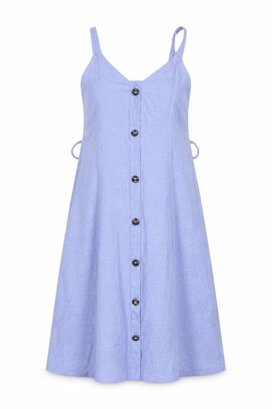 ASOS Women Blue Size 8 Sleeveless Button Slip Dress