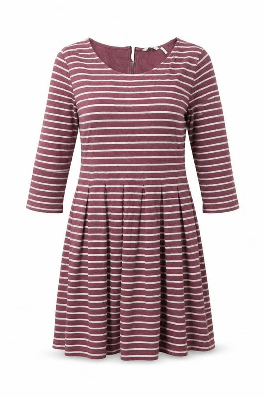 FatFace Women’s Purple Striped Fit & Flare Knee Length Dress Size 14