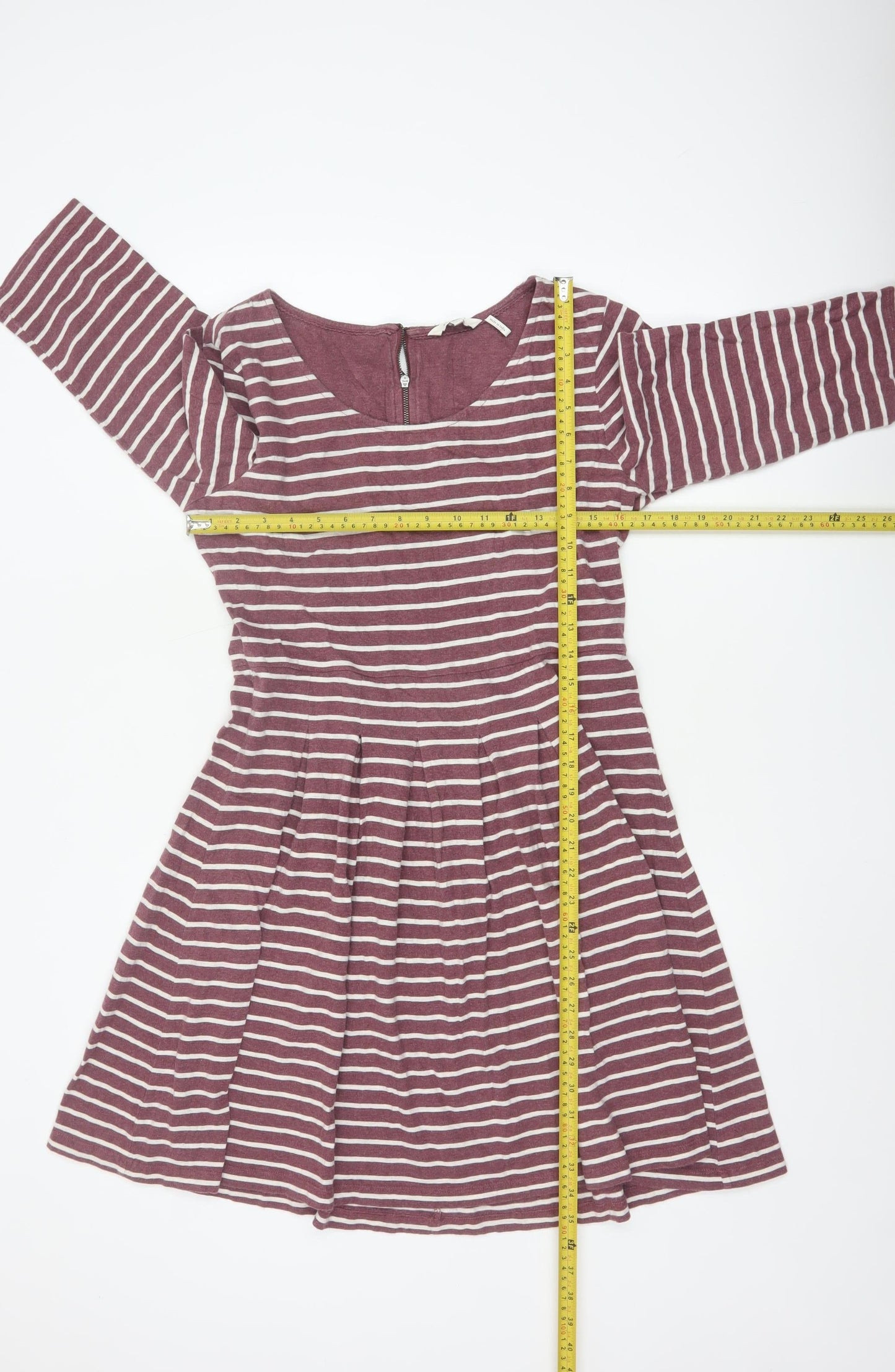 FatFace Women’s Purple Striped Fit & Flare Knee Length Dress Size 14