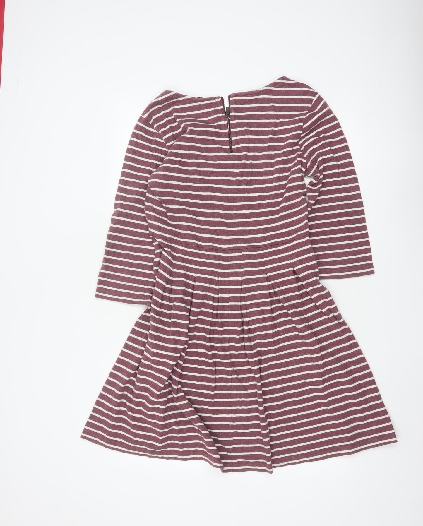 FatFace Women’s Purple Striped Fit & Flare Knee Length Dress Size 14